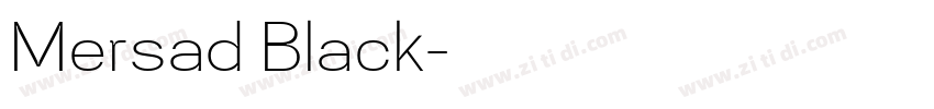 Mersad Black字体转换